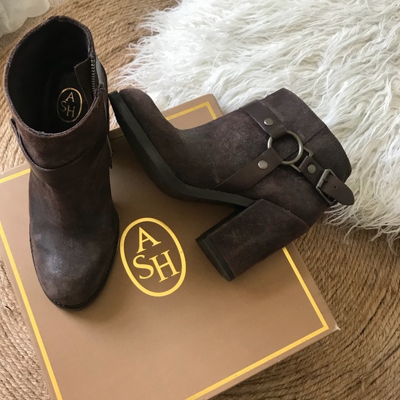 Ash Falcon Chocolate Brown Ankle Boots - Picture 2 of 5